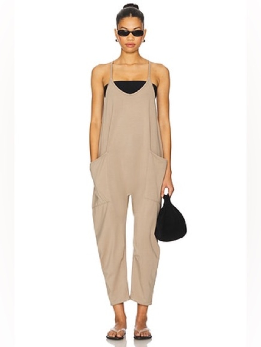 Free people 
x FP Movement Hot Shot Onesie in Mocha Latte